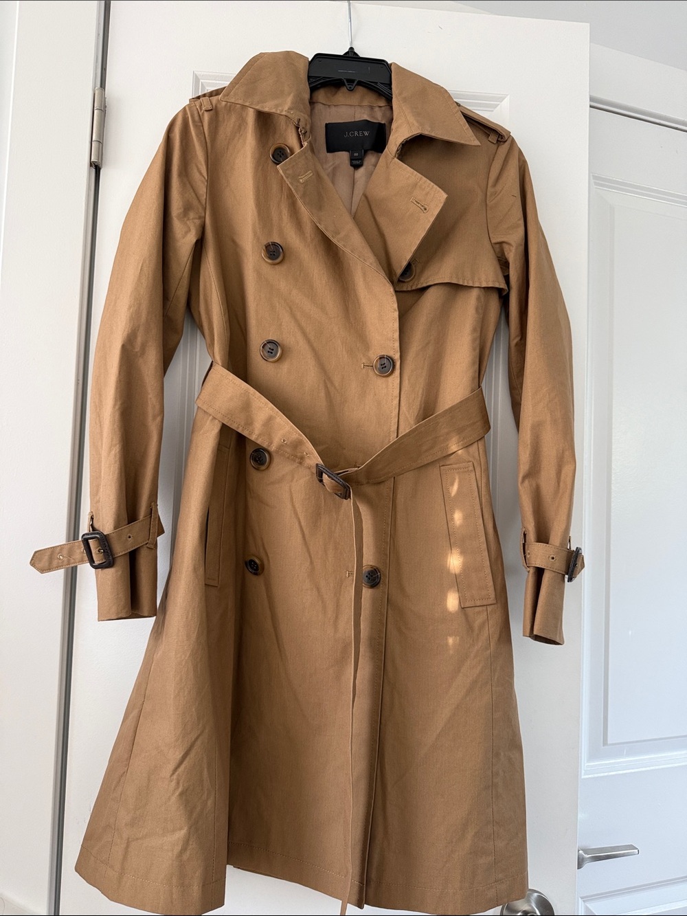J. Crew Tan Double-Breasted Trench Coat